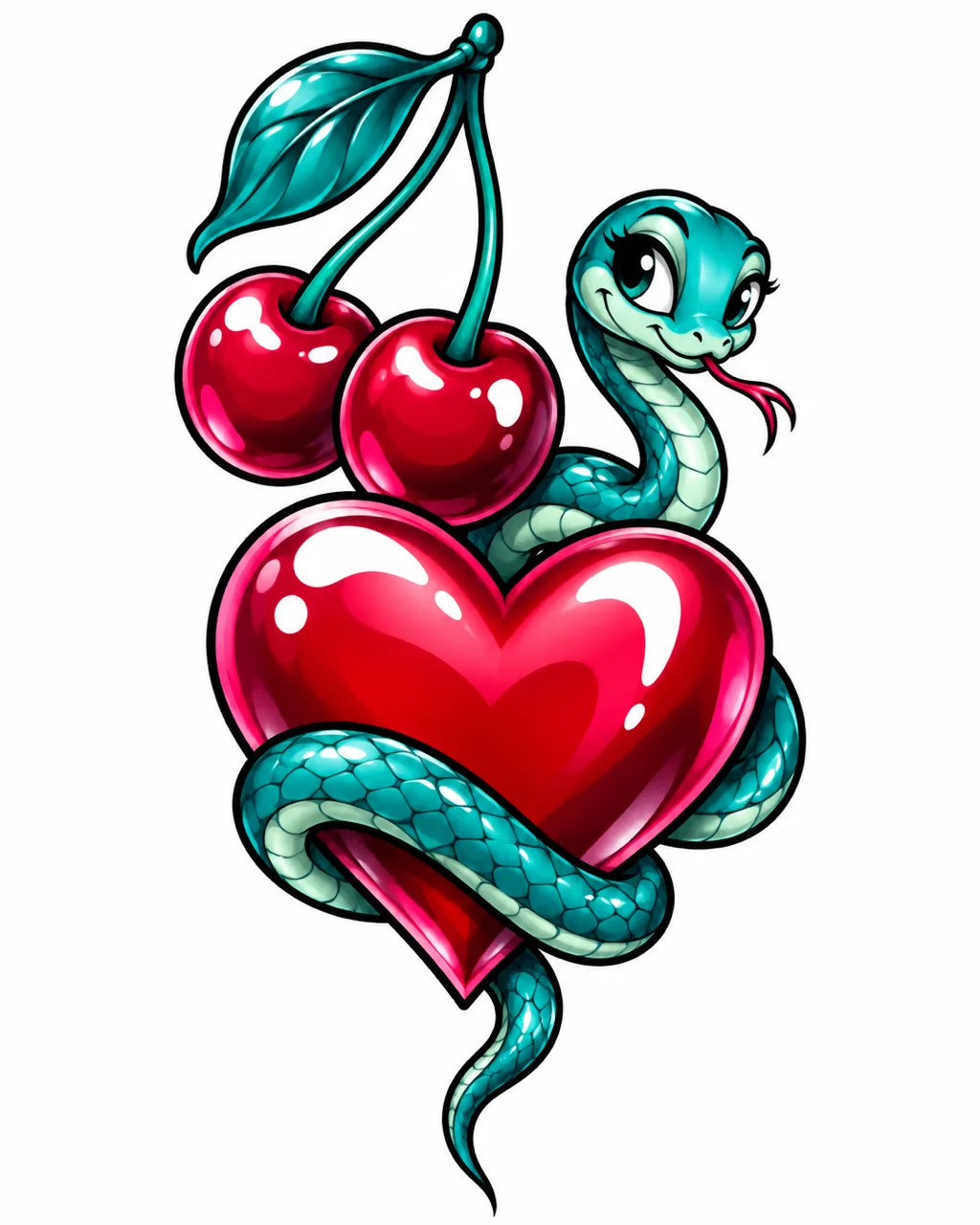 New School tattoo design