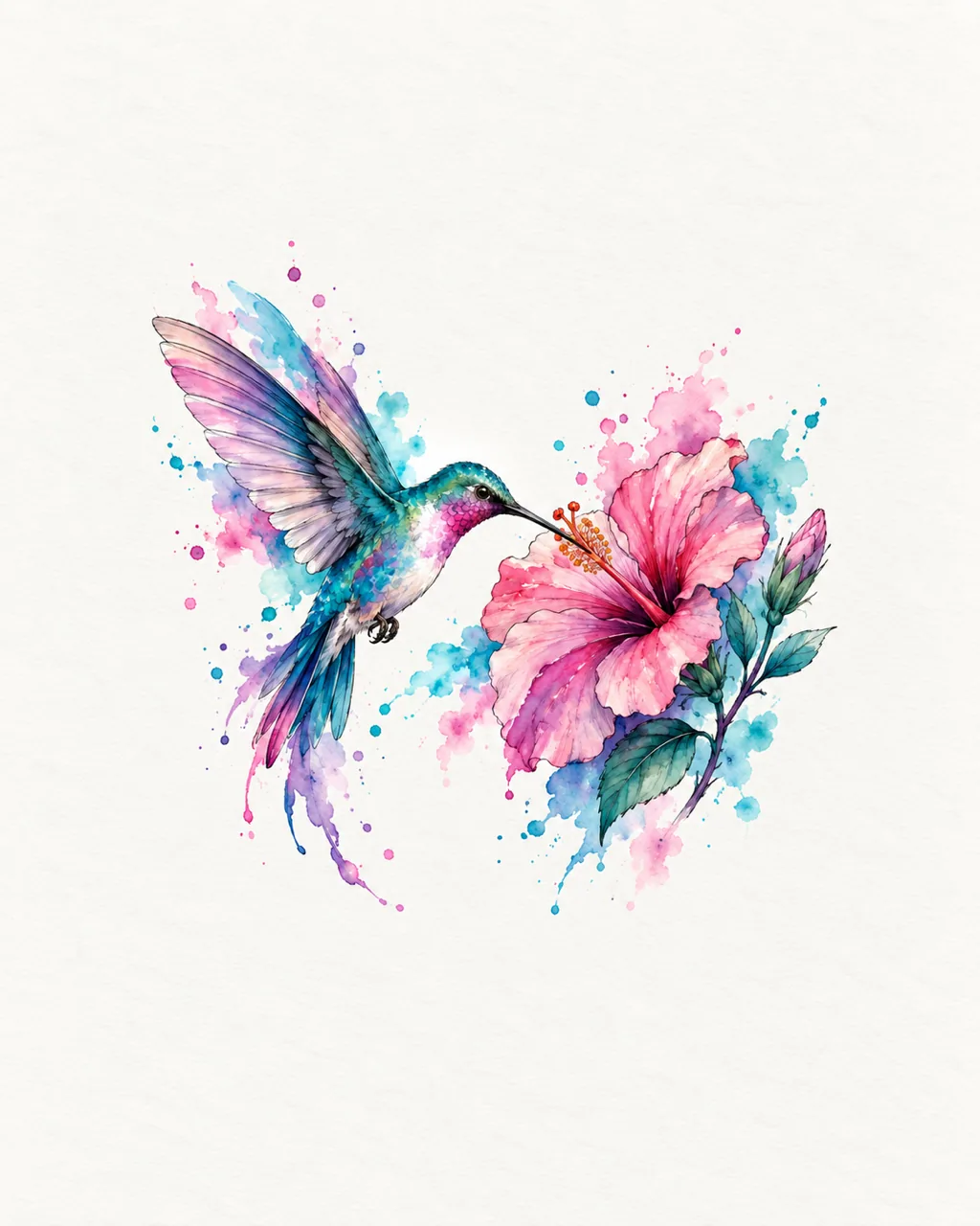 Watercolor tattoo design